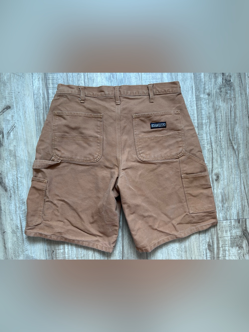 Dakota Men's Brown Work canvass Cargo carpenter Shorts neutral casual summer